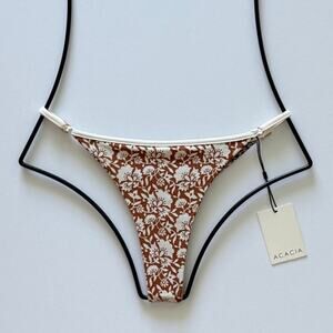 Acacia Swimwear Neema Piped Bikini Bottom – Autumn Floral Print -Large - NWT